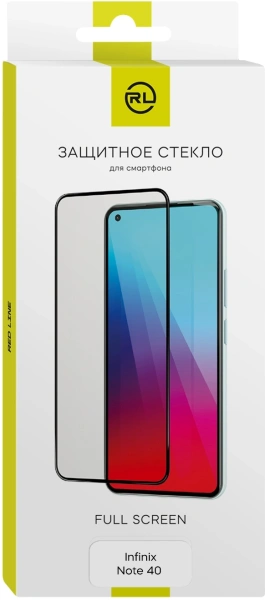 Защитное стекло для экрана Redline черный для Infinix Note 40 2.5D 1шт. (УТ000038580)
