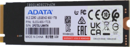 Накопитель SSD A-Data PCIe 4.0 x4 1TB SLEG-900-1TCS Legend 900 M.2 2280
