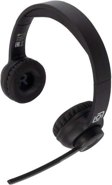 Наушники с микрофоном Оклик HS-M310 черный 1.5м накладные BT оголовье (1978706)