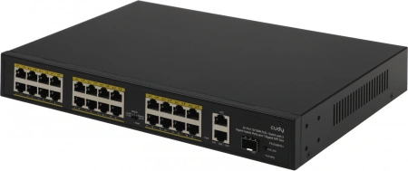 Коммутатор Cudy FS1026PS1 (L2) 24x100Мбит/с 2x1Гбит/с 1SFP 24PoE 24PoE+ 300W неуправляемый