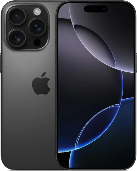 Смартфон Apple A3293 iPhone 16 Pro 256Gb черный титан моноблок 3G 4G 1Sim 6.3" 1206x2622 iOS 18 48Mpix 802.11 a/b/g/n/ac/ax/be NFC GPS Protect