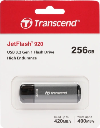 Флеш Диск Transcend 256Gb Jetflash 920 TS256GJF920 USB3.0 темно-серый