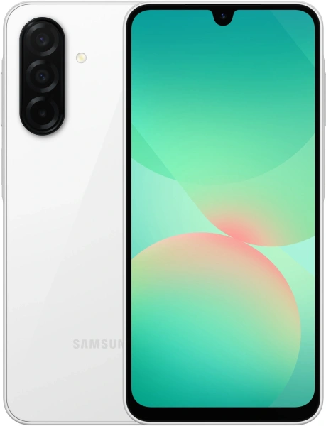 Смартфон Samsung SM-A266B Galaxy A26 5G 256Gb 8Gb белый моноблок 3G 4G 2Sim 6.7" 1080x2340 Android 15 50Mpix 802.11 a/b/g/n/ac NFC GPS GSM900/1800 GSM1900 Protect microSD max2048Gb
