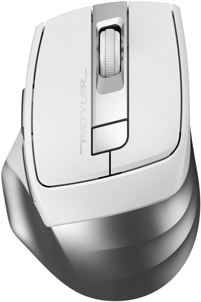 Мышь A4Tech Fstyler FG35S серебристый/белый оптическая 2000dpi silent беспров. USB 5but (FG35S USB SILVER)