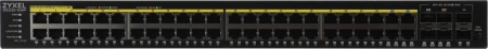 Коммутатор Zyxel GS2220-50HP-EU0101F (L2) 44x1Гбит/с 4xКомбо(1000BASE-T/SFP) 2SFP 48PoE+ 375W управляемый