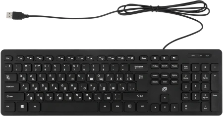 Клавиатура Оклик K733 черный USB slim Multimedia
