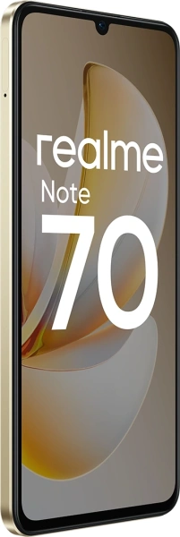 Смартфон Realme RMX5313 Note 70 128Gb 6Gb золотой моноблок 3G 4G 6.7" 720x1600 Android 15 13Mpix 802.11 a/b/g/n/ac NFC GPS GSM900/1800 GSM1900 Protect
