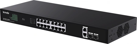 Коммутатор Tenda TEG1120P-16-250W (L2) 18x1Гбит/с 2SFP 16PoE 250W неуправляемый
