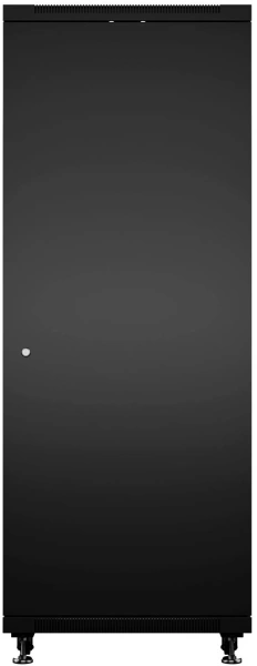 Шкаф коммутационный Cabeus (SH-05C-18U60/60-BK) напольный 12U 600x600мм пер.дв.стекл металл 800кг черный 500мм 220град. 988мм IP20 сталь