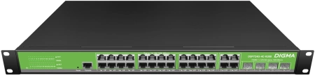 Коммутатор Digma DSP724G-4C-R300 (L2+) 24x1Гбит/с 4xКомбо(1000BASE-T/SFP) 24PoE 24PoE+ 300W управляемый