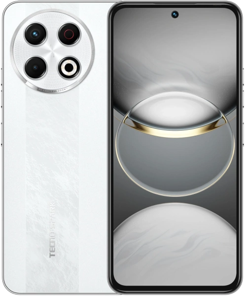 Смартфон Tecno Spark 30 Pro 256Gb 8Gb белый моноблок 3G 4G 2Sim 6.78" 1080x2436 Android 14 108Mpix 802.11 a/b/g/n/ac NFC GPS GSM900/1800 Protect FM microSD max1024Gb