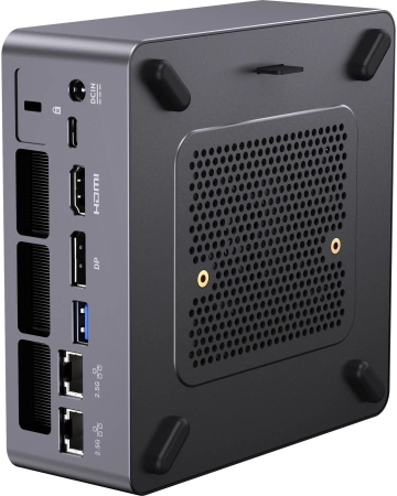 ПК Мини Chuwi AuBox Ryzen AI 9 365 (2) 32Gb SSD1Tb Radeon 880M Windows 11 Pro 2x2.5GbitEth WiFi BT 120W серебристый/черный