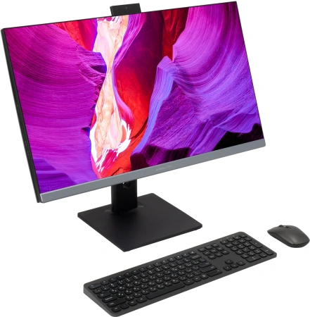 Моноблок Digma Pro Unity 27" Full HD i7 1255U (1.7) 16Gb SSD1Tb Iris Xe CR Windows 11 Pro GbitEth WiFi BT 90W клавиатура мышь Cam серый/черный 1920x1080