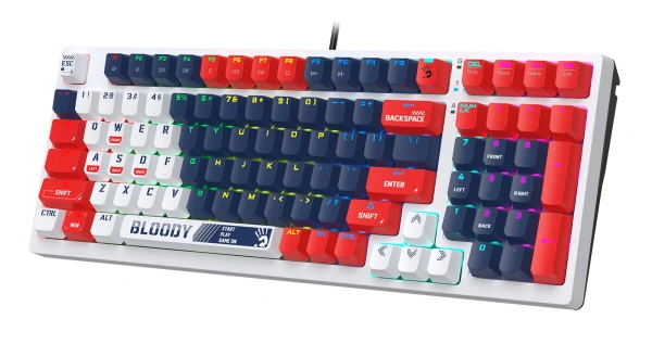 Клавиатура A4Tech S98 механическая синий USB for gamer LED (SPORTS NAVY) кабель 1.8м