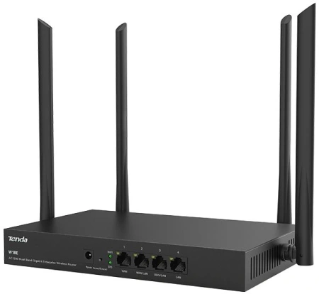 Роутер беспроводной Tenda W18E AC1200 10/100/1000BASE-TX черный