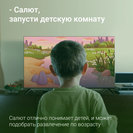 Телевизор LED Digma 50" DM-LED50UBB40 Салют ТВ Frameless Metal черный 4K Ultra HD 60Hz DVB-T DVB-T2 DVB-C DVB-S DVB-S2 USB WiFi Smart TV