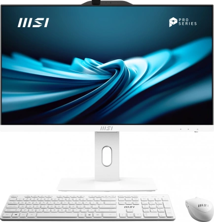Моноблок MSI Pro AP242P 14M-668XRU 23.8" Full HD i7 14700 (2.1) 16Gb SSD512Gb UHDG 770 без ОС GbitEth WiFi BT 120W клавиатура мышь Cam белый 1920x1080