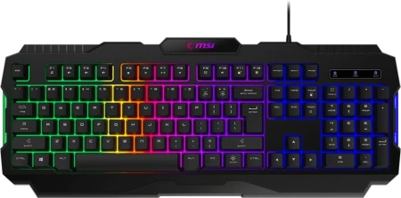 Клавиатура MSI FORGE GK100 RU черный USB for gamer LED (S11-04RU252-HH9) кабель 1.5м