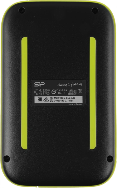 Жесткий диск Silicon Power USB3.0 4TB SP040TBPHDA60S3K A60 Armor 2.5" черный/зеленый