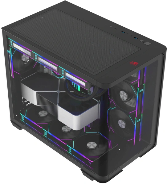 Корпус Bloody BD-CC113 черный без БП ATX 10x120mm 2xUSB3.0 audio bott PSU