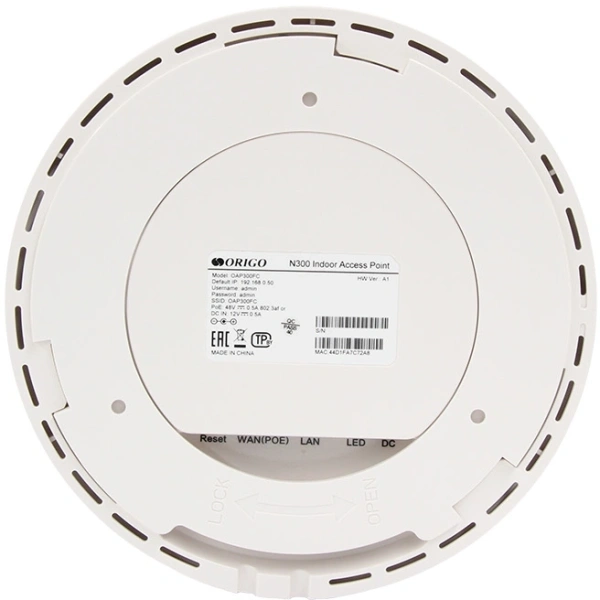 Точка доступа Origo OAP300FC (OAP300FC/A1A) N300 10/100BASE-TX белый