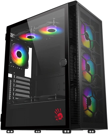 Корпус Bloody BD-CC116 черный без БП ATX 8x120mm 1xUSB2.0 1xUSB3.0 audio bott PSU