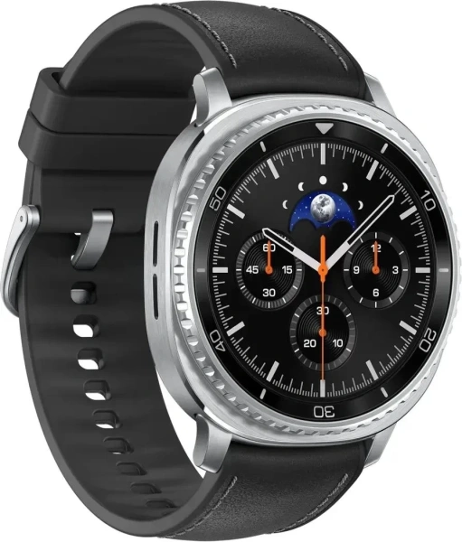 Смарт-часы Samsung Galaxy Watch 8 Classic 46мм 1.3" Super AMOLED корп.серебристый рем.черный (SM-L500NZKAMEA)