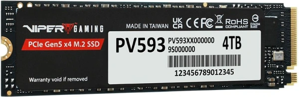 Накопитель SSD Patriot PCIe 5.0 x4 4TB PV593P4TBM28H Viper VP593 M.2 2280