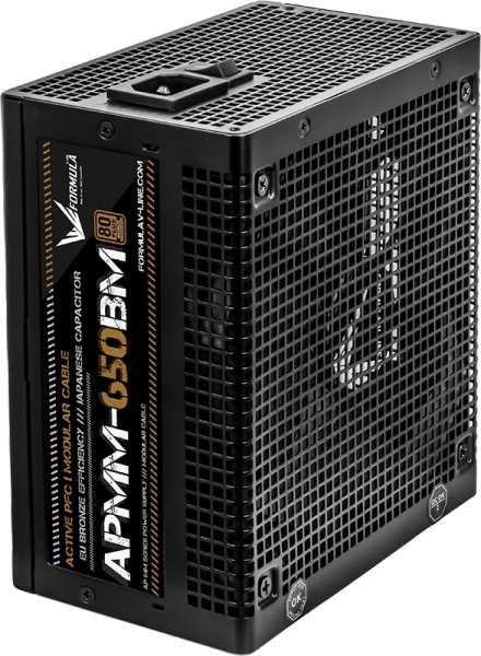 Блок питания Formula ATX 650W APMM-650BM 80+ bronze (20+4pin) APFC 140mm fan 6xSATA Cab Manag RTL