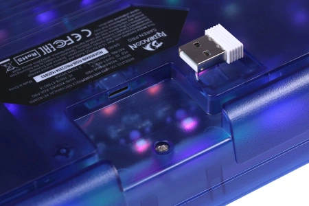 Клавиатура Redragon Garen Pro механическая синий USB беспроводная BT/Radio Multimedia for gamer LED (71745) кабель 1.5м