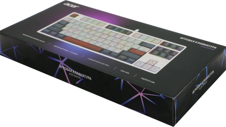 Клавиатура Acer OKW305 механическая белый USB for gamer LED (ZL.KBDCC.01W) кабель 1.8м