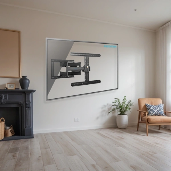 Кронштейн для телевизора Kromax Ultra Slim-102 черный 32"-90" макс.60кг настенный поворот и наклон