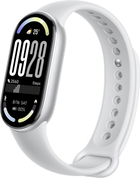 Фитнес-трекер Xiaomi Smart Band 10 AMOLED корп.:серебристый рем.:серый (BHR07PSGL)