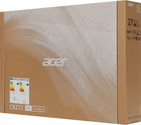 Монитор Acer 27" Vero CB272Gbmiprxv черный IPS LED 4ms 16:9 HDMI M/M матовая HAS 250cd 178гр/178гр 1920x1080 120Hz FreeSync VGA DP FHD 7.7кг
