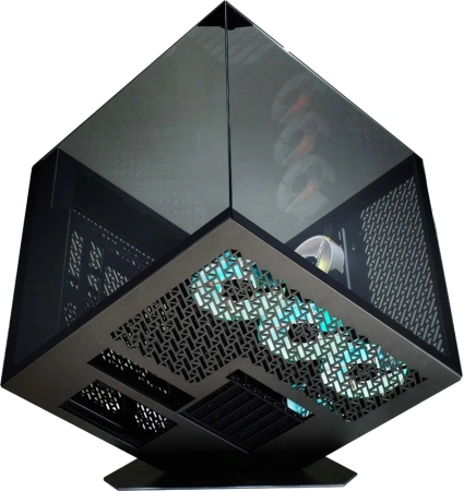 Корпус Azza CUBE PLUS черный без БП ATX 6x120mm 2xUSB3.0 audio bott PSU