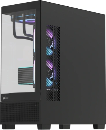 Корпус Formula Crystal E1 Floe черный без БП ATX 6x120mm 2xUSB3.0 audio bott PSU