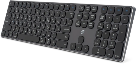 Клавиатура Оклик K867W серый/черный USB беспроводная BT/Radio slim Multimedia (2002130)