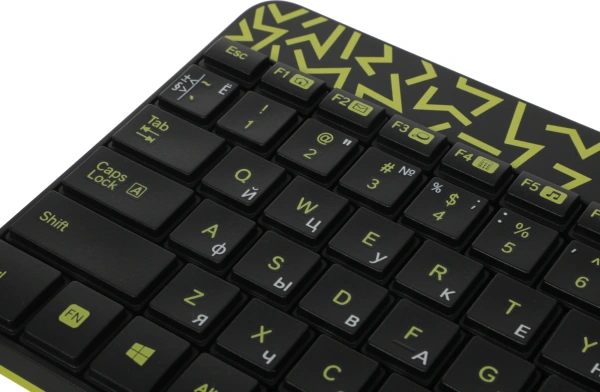 Клавиатура + мышь Logitech MK240 клав:черный/желтый мышь:черный/желтый USB беспроводная slim Multimedia (920-008198)