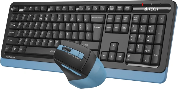 Клавиатура + мышь A4Tech Fstyler FGS1035Q клав:черный/синий мышь:черный/синий USB беспроводная Multimedia (FGS1035Q NAVY BLUE)