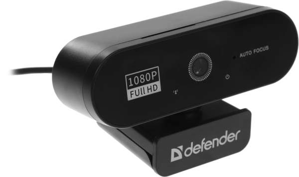 Камера Web Defender G-Lens 2580 черный 2Mpix USB2.0 с микрофоном для ноутбука (63112)
