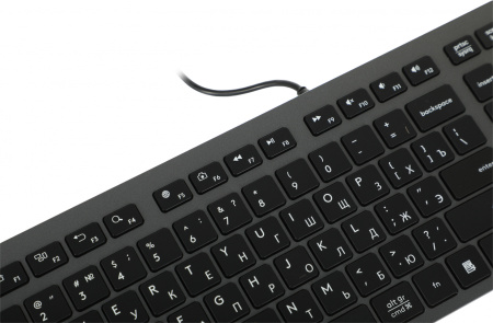 Клавиатура A4Tech FX50 серый USB slim Multimedia (FX50 GREY) кабель 1.5м