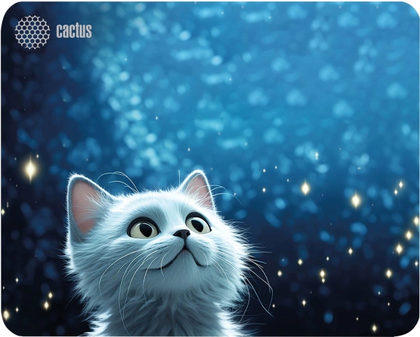 Коврик для мыши Cactus White Cat 300x250x3мм (CS-MPC-D11M)
