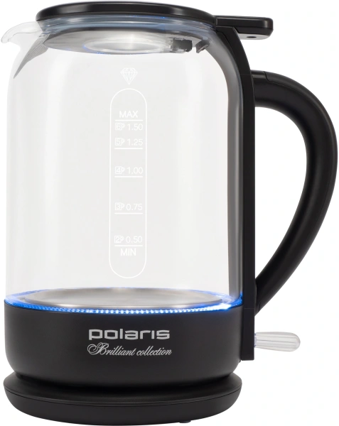 Чайник электрический Polaris PWK 1753CGL 1.5л. 1950Вт черный корпус: стекло/пластик