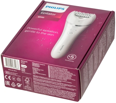 Эпилятор Philips BRE710/00 скор.:2 насад.:4 белый