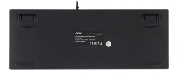 Клавиатура Acer OKW126 механическая черный USB Multimedia for gamer для ноутбука LED (ZL.KBDEE.00G) кабель 1.8м