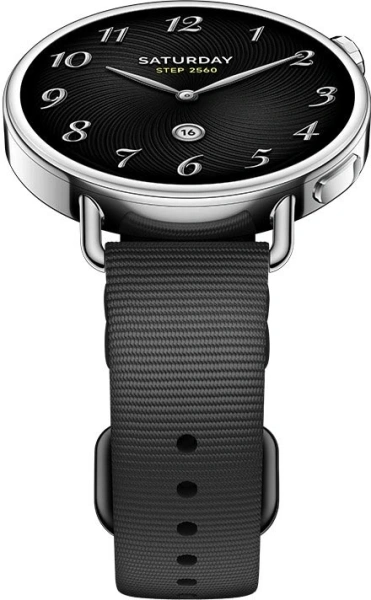 Смарт-часы Xiaomi Watch S4 41мм 1.32" AMOLED корп.серебристый рем.черный разм.брасл.:120-190 мм (BHR07VRGL)