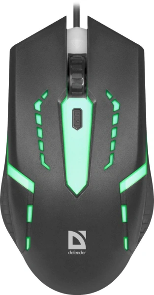 Мышь Defender Hit MB-601 черный оптическая 1200dpi USB 3but (52601)