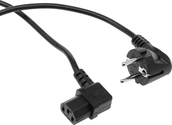 Кабель 15516 IEC C13 Евровилка 2м черный