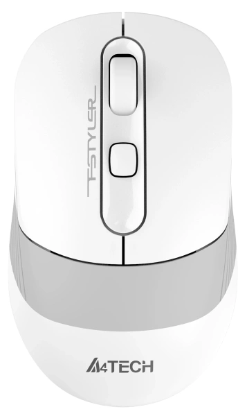 Мышь A4Tech Fstyler FB10C белый/серый оптическая 2000dpi беспров. BT/Radio USB 4but (FB10C GRAYISH WHITE)