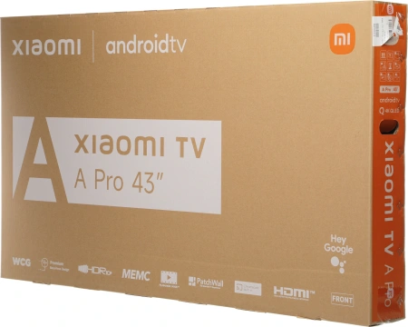 Телевизор QLED Xiaomi 43" TV A Pro 43 2026 черный 4K Ultra HD 60Hz MEMC DVB-T2 DVB-C DVB-S2 WiFi Smart TV
